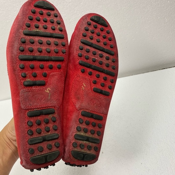 Wayne Flex Red‎ Leather Suede Loafers Flat Driving Great LTE Shoes women’s 7.5 - Picture 5 of 12